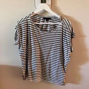 Allsaints pina grey stripe tee
